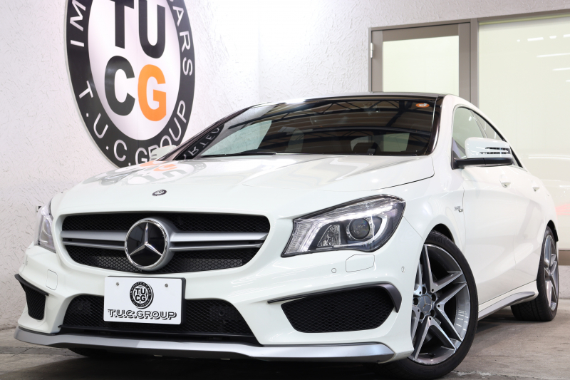 AMG CLAクラス CLA45 4MATIC AMGｴｸｽｸﾙｰｼﾌﾞ&ﾊﾞﾘｭｰ&ﾚｰﾀﾞｰｾｰﾌﾃｨPKG　1ｵｰﾅｰ 黒本革 ﾊﾟﾉﾗﾏSR HDDﾅﾋﾞTV BT音楽 ﾊﾞｯｸｶﾒﾗ DSRC PTS ｷｾﾉﾝﾗｲﾄ AMG専用装備&ﾁｭｰﾆﾝｸﾞ 7AT　2年保証