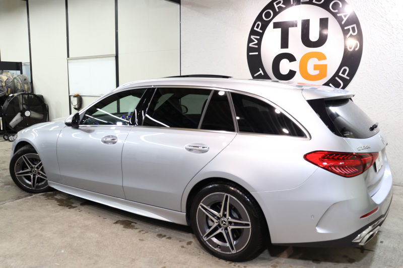 メルセデスベンツ Cクラス C220d ｽﾃｰｼｮﾝﾜｺﾞﾝ AVG AMGﾗｲﾝ ﾚｻﾞｰｴｸｽｸﾙｰｼﾌﾞ&ﾍﾞｰｼｯｸ&ﾚｰﾀﾞｰｾｰﾌﾃｨPKG　ISG搭載 1ｵｰﾅｰ ｷｰﾚｽｺﾞｰ 黒本革 ﾊﾟﾉﾗﾏSR ﾍｯﾄﾞｱｯﾌﾟD MBUXﾅﾋﾞTV ｽﾏﾎ連携 360ｶﾒﾗ PTS LEDﾗｲﾄ 自動Rｹﾞｰﾄ AMGｴｱﾛ&18AW 9AT　2年保証