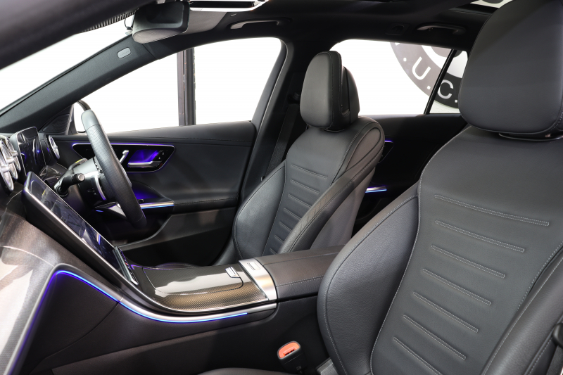 メルセデスベンツ Cクラス C220d ｽﾃｰｼｮﾝﾜｺﾞﾝ AVG AMGﾗｲﾝ ﾚｻﾞｰｴｸｽｸﾙｰｼﾌﾞ&ﾍﾞｰｼｯｸ&ﾚｰﾀﾞｰｾｰﾌﾃｨPKG　ISG搭載 1ｵｰﾅｰ ｷｰﾚｽｺﾞｰ 黒本革 ﾊﾟﾉﾗﾏSR ﾍｯﾄﾞｱｯﾌﾟD MBUXﾅﾋﾞTV ｽﾏﾎ連携 360ｶﾒﾗ PTS LEDﾗｲﾄ 自動Rｹﾞｰﾄ AMGｴｱﾛ&18AW 9AT　2年保証