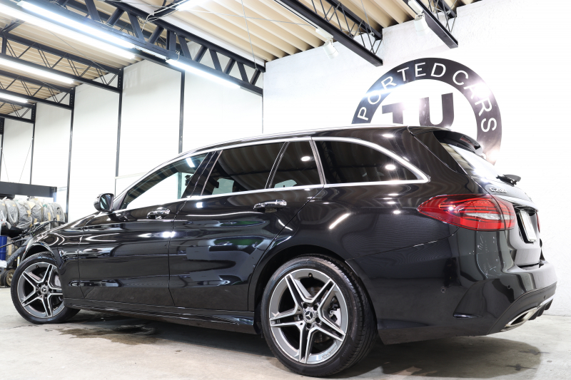 メルセデスベンツ Cクラス C200ｽﾃｰｼｮﾝﾜｺﾞﾝ 4MATIC AVG AMGﾗｲﾝ ﾚｰﾀﾞｰｾｰﾌﾃｨPKG　BSG搭載 後期 ｷｰﾚｽｺﾞｰ 黒革 HDDﾅﾋﾞTV ｽﾏﾎ連携 ﾊﾞｯｸｶﾒﾗ PTS LEDﾗｲﾄ 自動Rｹﾞｰﾄ AMGｴｱﾛ&18AW ﾀﾞｲﾅﾐｯｸS ｴｱｻｽ 9AT　2年保証