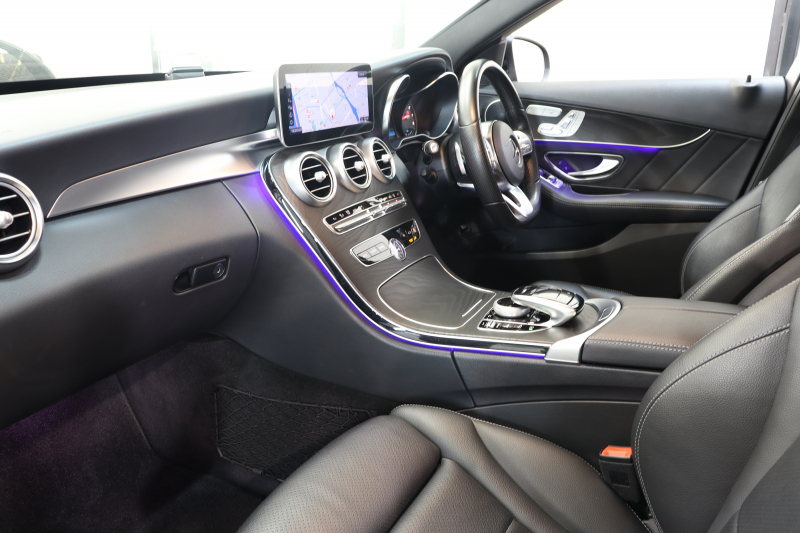 メルセデスベンツ Cクラス C200ｽﾃｰｼｮﾝﾜｺﾞﾝ 4MATIC AVG AMGﾗｲﾝ ﾚｰﾀﾞｰｾｰﾌﾃｨPKG　BSG搭載 後期 ｷｰﾚｽｺﾞｰ 黒革 HDDﾅﾋﾞTV ｽﾏﾎ連携 ﾊﾞｯｸｶﾒﾗ PTS LEDﾗｲﾄ 自動Rｹﾞｰﾄ AMGｴｱﾛ&18AW ﾀﾞｲﾅﾐｯｸS ｴｱｻｽ 9AT　2年保証