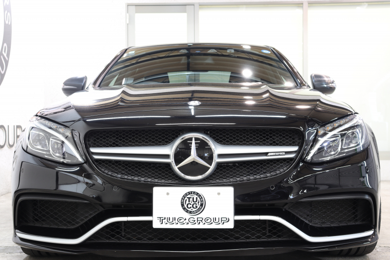 AMG Cクラス C63 ﾚｰﾀﾞｰｾｰﾌﾃｨPKG　ｷｰﾚｽｺﾞｰ 黒本革 ｼｰﾄﾋｰﾀｰ HDDﾅﾋﾞTV BT音楽 ﾊﾞｯｸｶﾒﾗ PTS LEDﾗｲﾄ 自動ﾄﾗﾝｸ AMG専用装備&ﾁｭｰﾆﾝｸﾞ 7AT　2年保証