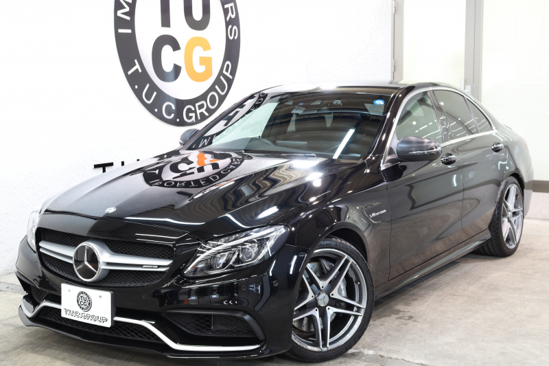 AMG Cクラス C63 ﾚｰﾀﾞｰｾｰﾌﾃｨPKG　ｷｰﾚｽｺﾞｰ 黒本革 ｼｰﾄﾋｰﾀｰ HDDﾅﾋﾞTV BT音楽 ﾊﾞｯｸｶﾒﾗ PTS LEDﾗｲﾄ 自動ﾄﾗﾝｸ AMG専用装備&ﾁｭｰﾆﾝｸﾞ 7AT　2年保証