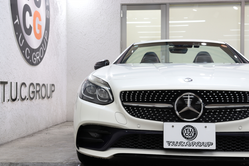AMG SLC SLC43 AMGﾅｲﾄ&ﾚｰﾀﾞｰｾｰﾌﾃｨPKG　ｷｰﾚｽｺﾞｰ 黒本革 ｴｱｽｶｰﾌ ﾏｼﾞｯｸｽｶｲR HDDﾅﾋﾞTV ｽﾏﾎ連携 harman/kardon Bｶﾒﾗ PTS DSRC LEDﾗｲﾄ AMG専用装備&ﾁｭｰﾆﾝｸﾞ 9AT　2年保証