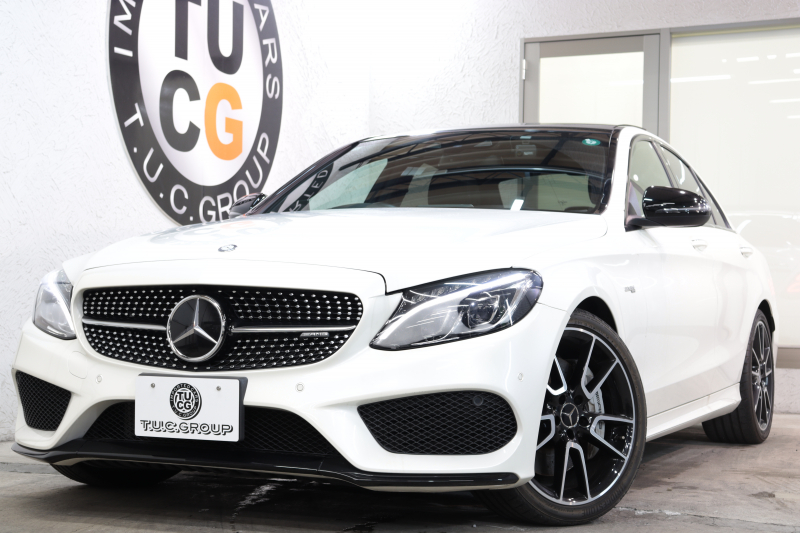 AMG Cクラス C43 4MATIC ｴｸｽｸﾙｰｼﾌﾞ&ﾚｰﾀﾞｰｾｰﾌﾃｨPKG　ｷｰﾚｽｺﾞｰ 黒本革 ﾊﾟﾉﾗﾏSR HDDﾅﾋﾞTV&ｷｬﾝｾﾗｰ BT音楽 ﾌﾞﾙﾒｽﾀｰ Bｶﾒﾗ PTS LEDﾗｲﾄ ﾊﾝｽﾞﾌﾘｰA AMG専用装備&ﾁｭｰﾆﾝｸﾞ 9AT　2年保証
