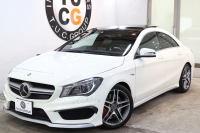 AMG CLAクラス CLA45 4MATIC ｱﾄﾞﾊﾞﾝｽﾄﾞ&ｾｰﾌﾃｨPKG　 専用黒本革 ｼｰﾄﾋｰﾀｰ ﾊﾟﾉﾗﾏSR HDDﾅﾋﾞTV  harman/kardon  ﾊﾞｯｸｶﾒﾗ PTS DSRC ｷｾﾉﾝ 専用AMGｴｱﾛ&18AW AMG強化ﾌﾞﾚｰｷ AMGｽﾋﾟｰﾄﾞｼﾌﾄ 7AT　2年保証【期間限定在庫】