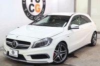 AMG Aクラス A45 4MATIC AMGｱﾄﾞﾊﾞﾝｽﾄ&ﾚｰﾀﾞｰｾｰﾌﾃｨPKG　黒本革 HDDﾅﾋﾞTV BT音楽 harman/kardon ﾊﾞｯｸｶﾒﾗ PTS ｷｾﾉﾝﾗｲﾄ AMG専用装備&ﾁｭｰﾆﾝｸﾞ 7AT　2年保証