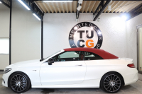 AMG Cクラス C43 4MATIC ｶﾌﾞﾘｵﾚ ﾚｰﾀﾞｰｾｰﾌﾃｨPKG　ｷｰﾚｽｺﾞｰ 赤本革 ｴｱｽｶｰﾌ ﾍｯﾄﾞｱｯﾌﾟD HDDﾅﾋﾞTV BT音楽 ﾌﾞﾙﾒｽﾀｰ ﾊﾞｯｸｶﾒﾗ PTS LEDﾗｲﾄ AMG専用装備&ﾁｭｰﾆﾝｸﾞﾀﾞｲﾅﾐｯｸS 赤幌 9AT　2年保証