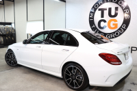 AMG Cクラス C43 4MATIC ｴｸｽｸﾙｰｼﾌﾞ&ﾚｰﾀﾞｰｾｰﾌﾃｨPKG　ｷｰﾚｽｺﾞｰ 黒本革 ﾍｯﾄﾞｱｯﾌﾟD HDDﾅﾋﾞTV BT音楽 ﾌﾞﾙﾒｽﾀｰ ﾊﾞｯｸｶﾒﾗ PTS LEDﾗｲﾄ 自動ﾄﾗﾝｸ ﾊﾝｽﾞﾌﾘｰA AMG専用装備&ﾁｭｰﾆﾝｸﾞﾀﾞｲﾅﾐｯｸS 9AT　2年保証