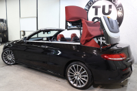 メルセデスベンツ Cクラス C180ｶﾌﾞﾘｵﾚ ｽﾎﾟｰﾂ ﾚｻﾞｰｴｸｽｸﾙｰｼﾌﾞ&ﾚｰﾀﾞｰｾｰﾌﾃｨPKG　1ｵｰﾅｰ ｷｰﾚｽｺﾞｰ 赤本革 ｴｱｽｶｰﾌ HDDﾅﾋﾞTV BT音楽 ﾍｯﾄﾞｱｯﾌﾟD ﾊﾞｯｸｶﾒﾗ PTS LEDﾗｲﾄ AMGｴｱﾛ&19AW ﾀﾞｲﾅﾐｯｸS 赤幌 9AT　2年保証