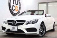 メルセデスベンツ Eクラス E250ｶﾌﾞﾘｵﾚ AMGｽﾎﾟｰﾂ&ﾚｰﾀﾞｰｾｰﾌﾃｨPKG　後期  ｷｰﾚｽｺﾞｰ 赤本革 ｴｱｽｶｰﾌ HDDﾅﾋﾞTV BT音楽 360ｶﾒﾗ PTS LEDﾗｲﾄ AMGｴｱﾛ&18AW 黒幌　2年保証