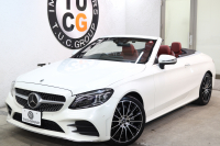 メルセデスベンツ Cクラス C180ｶﾌﾞﾘｵﾚ ｽﾎﾟｰﾂ ﾚｻﾞｰｴｸｽｸﾙｰｼﾌﾞ&ﾚｰﾀﾞｰｾｰﾌﾃｨPKG　後期 1ｵｰﾅｰ MEｺﾈｸﾄ ｷｰﾚｽｺﾞｰ 赤本革 ﾍｯﾄﾞｱｯﾌﾟD HDDﾅﾋﾞTV ｽﾏﾎ連携 ﾊﾞｯｸｶﾒﾗ PTS LEDﾗｲﾄ AMGｴｱﾛ&19AW ｴｱｻｽ 黒幌 9AT　2年保証