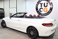 メルセデスベンツ Cクラス C180ｶﾌﾞﾘｵﾚ ｽﾎﾟｰﾂ ﾚｻﾞｰｴｸｽｸﾙｰｼﾌﾞ&ﾚｰﾀﾞｰｾｰﾌﾃｨPKG　後期 1ｵｰﾅｰ MEｺﾈｸﾄ ｷｰﾚｽｺﾞｰ 赤本革 ﾍｯﾄﾞｱｯﾌﾟD HDDﾅﾋﾞTV ｽﾏﾎ連携 ﾊﾞｯｸｶﾒﾗ PTS LEDﾗｲﾄ AMGｴｱﾛ&19AW ｴｱｻｽ 黒幌 9AT　2年保証