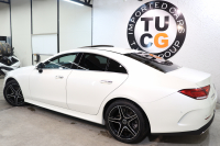 メルセデスベンツ CLS CLS450 4MATIC ｽﾎﾟｰﾂ ｴｸｽｸﾙｰｼﾌﾞ&ﾚｰﾀﾞｰｾｰﾌﾃｨPKG　ISG搭載 1ｵｰﾅｰ ｷｰﾚｽｺﾞｰ 黒本革 ﾍﾞﾝﾁﾚｰﾀｰ ｻﾝﾙｰﾌ ﾍｯﾄﾞｱｯﾌﾟD HDDﾅﾋﾞTV ｽﾏﾎ連携 ﾌﾞﾙﾒｽﾀｰ 360ｶﾒﾗ PTS LEDﾗｲﾄ 自動ﾄﾗﾝｸ ﾊﾝｽﾞﾌﾘｰA AMGｴｱﾛ&19AW ｴｱｻｽ 9AT　2年保証