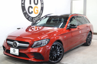 AMG Cクラス C43 4MATIC ｽﾃｰｼｮﾝﾜｺﾞﾝ ﾚｰﾀﾞｰｾｰﾌﾃｨPKG　後期 ｷｰﾚｽｺﾞｰ 黒本革 ﾊﾟﾉﾗﾏSR ﾍｯﾄﾞｱｯﾌﾟD HDDﾅﾋﾞTV ｽﾏﾎ連携 ﾌﾞﾙﾒｽﾀｰ ﾊﾞｯｸｶﾒﾗ PTS LEDﾗｲﾄ 自動Rｹﾞｰﾄ ﾊﾝｽﾞﾌﾘｰA AMG専用装備&ﾁｭｰﾆﾝｸﾞ 9AT　2年保証