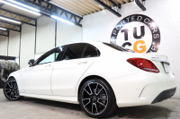 AMG Cクラス C43 4MATIC ｴｸｽｸﾙｰｼﾌﾞ&ﾚｰﾀﾞｰｾｰﾌﾃｨPKG　中期 ｷｰﾚｽｺﾞｰ 黒本革 ﾍｯﾄﾞｱｯﾌﾟD HDDﾅﾋﾞTV&ｷｬﾝｾﾗｰ BT音楽 ﾌﾞﾙﾒｽﾀｰ ﾊﾞｯｸｶﾒﾗ PTS LEDﾗｲﾄ 自動ﾄﾗﾝｸ ﾊﾝｽﾞﾌﾘｰA AMG専用装備&ﾁｭｰﾆﾝｸﾞﾀﾞｲﾅﾐｯｸｾﾚｸﾄ 9AT　2年保証