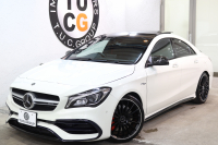 AMG CLAクラス CLA45 4MATIC ﾚｰﾀﾞｰｾｰﾌﾃｨPKG　後期 ｷｰﾚｽｺﾞｰ 黒本革 ﾊﾟﾉﾗﾏSR HDDﾅﾋﾞTV&ｷｬﾝｾﾗｰ ｽﾏﾎ連携 BT音楽 ﾊﾞｯｸｶﾒﾗ PTS LEDﾗｲﾄ AMGｴｱﾛ&19AW ﾄﾗﾝｸﾘｯﾄﾞｽﾎﾟｲﾗｰ AMG専用装備&ﾁｭｰﾆﾝｸﾞ ﾀﾞｲﾅﾐｯｸｾﾚｸﾄ　2年保証