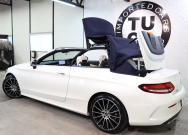 メルセデスベンツ Cクラス C180ｶﾌﾞﾘｵﾚ ｽﾎﾟｰﾂ ﾚｻﾞｰｴｸｽｸﾙｰｼﾌﾞ&ﾚｰﾀﾞｰｾｰﾌﾃｨPKG　後期最終 ｷｰﾚｽｺﾞｰ 白本革 ｴｱｽｶｰﾌ 青幌 ﾍｯﾄﾞｱｯﾌﾟD HDDﾅﾋﾞTV ｽﾏﾎ連携 ﾊﾞｯｸｶﾒﾗ PTS LEDﾗｲﾄ AMGｴｱﾛ&19AW ｴｱｻｽ 9AT　2年保証