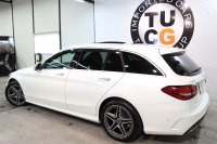 メルセデスベンツ Cクラス C200ｽﾃｰｼｮﾝﾜｺﾞﾝ 4MATIC AVG AMGﾗｲﾝ ﾚｻﾞｰｴｸｽｸﾙｰｼﾌﾞ&ﾚｰﾀﾞｰｾｰﾌﾃｨPKG　BSG搭載 ｷｰﾚｽｺﾞｰ 赤本革 ﾊﾟﾉﾗﾏSR ﾍｯﾄﾞｱｯﾌﾟD HDDﾅﾋﾞTV ｽﾏﾎ連携 ﾌﾞﾙﾒｽﾀｰ ﾊﾞｯｸｶﾒﾗ PTS LEDﾗｲﾄ ﾊﾝｽﾞﾌﾘｰA AMGｴｱﾛ&18AW ｴｱｻｽ 9AT　2年保証