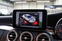 AMG Cクラス C63 ﾚｰﾀﾞｰｾｰﾌﾃｨPKG　ｷｰﾚｽｺﾞｰ 黒本革 ｼｰﾄﾋｰﾀｰ HDDﾅﾋﾞTV BT音楽 ﾊﾞｯｸｶﾒﾗ PTS LEDﾗｲﾄ 自動ﾄﾗﾝｸ AMG専用装備&ﾁｭｰﾆﾝｸﾞ 7AT　2年保証