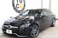 AMG Cクラス C63 ﾚｰﾀﾞｰｾｰﾌﾃｨPKG　ｷｰﾚｽｺﾞｰ 黒本革 ｼｰﾄﾋｰﾀｰ HDDﾅﾋﾞTV BT音楽 ﾊﾞｯｸｶﾒﾗ PTS LEDﾗｲﾄ 自動ﾄﾗﾝｸ AMG専用装備&ﾁｭｰﾆﾝｸﾞ 7AT　2年保証
